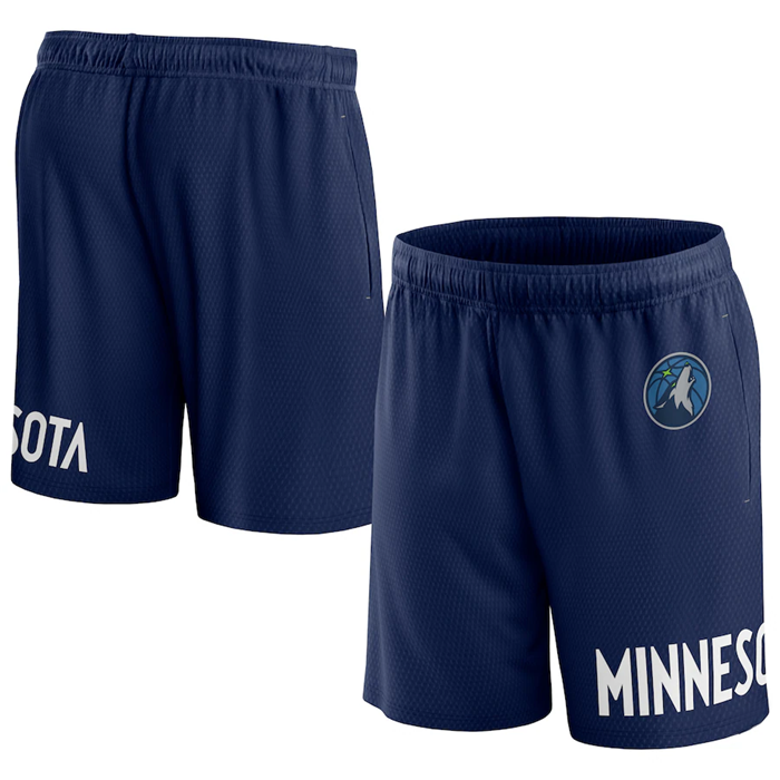 Men's Minnesota Timberwolves Navy Free Throw Mesh Shorts